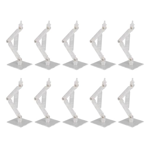 lvifloae 10-teiliger Puppenständer, Figurenständer, hochstabile Puppenmodellstütze für 6-Zoll-Figuren, transparenter Ständer, 10 x Sockel, 60 x Zubehör, 40 x Schrauben, 40 x Muttern (Transparent) von lvifloae