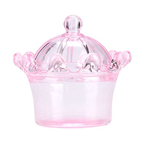 lvifloae 12pcs transparente Krone Candy Box Set tüten Plastikhochzeit Favorin Behälter Ornament mit Deckel für Partydekorationen Braut Duschen Geburtstage Schokoladenschachteln (Rosa) von lvifloae