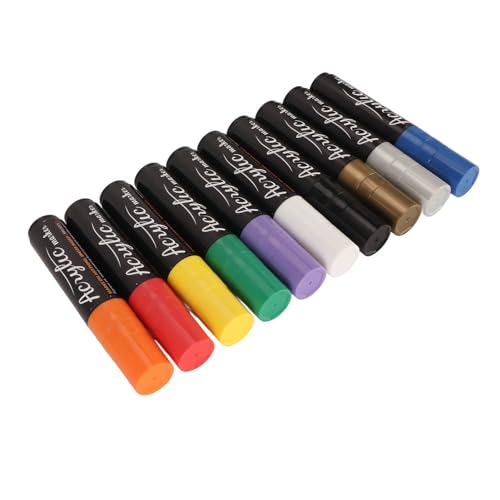 lvifloae 15mm Fiber Tips Acrylic Paint Marker 10 Colors DIY Quick Drying Paint Marker Pens for Rock Painting lvifloae 15mm Fiber Tips Acrylic Paint Marker 10 Colors DIY Quick Drying Paint Marker Pens for Rock Painting von lvifloae