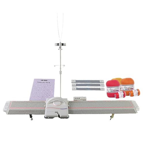 lvifloae Strickmaschine und Zubehör, LK150 6,5 mm mittlere Stärke, 150 Stiche, tragbares Kunststoff-Haushalts-Smart-Webset für Socken, Mützen, Schals, Pullover, Strickmaschinen-Set von lvifloae