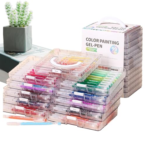 Farben Gel-Stift-Set, farbige Kunstmarkierungen, glatte Schreibstifte, lebendige Tintenfarben, organisierte Speichergehäuse, 45/72/99-teilige Optionen für das Journaling Scrapbooking-Kartenherstellung Farben Gel-Stift-Set, farbige Kunstmarkierungen, glatte Schreibstifte, lebendige Tintenfarben, organisierte Speichergehäuse, 45/72/99-teilige Optionen für das Journaling Scrapbooking-Kartenherstellung von lwxij