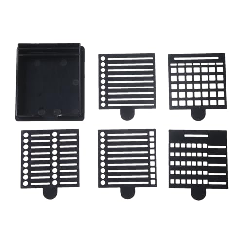 Haftnotiz-Schablone und Halter, Memo-Pad-Spender, wiederverwendbare Papiervorlage, kompakter Schreibtisch-Organizer, verschiedene Schablonen, 1 Set, Büros, Arbeitszimmer von lwxij