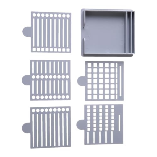 Haftnotiz-Schablone und Halter, Memo-Pad-Spender, wiederverwendbare Papiervorlage, kompakter Schreibtisch-Organizer, verschiedene Schablonen, 1 Set, Büros, Arbeitszimmer von lwxij