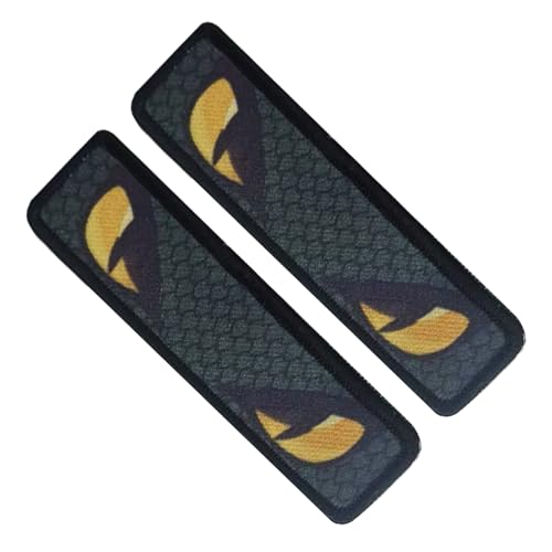 Reflektierende Schlangenaugese-Vel-CRO, Kleidungsapparat, Patch-Rucksack-Abzeichen, Klebstoffschicht mit hoher Sichtbarkeit, einzigartiges dekoratives Design, 2, nächtliche Gebrauch im Freien im Freie von lwxij