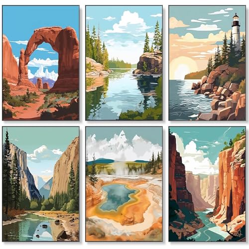 lxmydm Malen Nach Zahlen Landschaft Set mit 6 Stück zum Selbermachen, handgemaltes Ölgemälde-Set für Erwachsene und Anfänger als Geschenk mit Pinsel und Acrylfarben Obst 20 x 30cm lxmydm Malen Nach Zahlen Landschaft Set mit 6 Stück zum Selbermachen, handgemaltes Ölgemälde-Set für Erwachsene und Anfänger als Geschenk mit Pinsel und Acrylfarben Obst 20 x 30cm von lxmydm