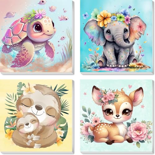 lxmydm Malen Nach Zahlen Tiere 4 Stück ab 5 6 7 8 9 Jahre Mädchen und Jungen, DIY Handgemalt Ölgemälde Kit Tiere für Erwachsene, Kinder und Anfänger mit Pinsel und Acrylfarben 20 X 20cm(Ohne Rahmen) lxmydm Malen Nach Zahlen Tiere 4 Stück ab 5 6 7 8 9 Jahre Mädchen und Jungen, DIY Handgemalt Ölgemälde Kit Tiere für Erwachsene, Kinder und Anfänger mit Pinsel und Acrylfarben 20 X 20cm(Ohne Rahmen) von lxmydm