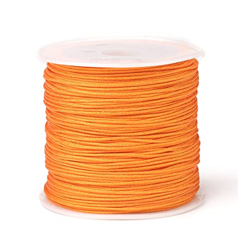 lxuebaix 1 Rolle Nylonschnur für die Herstellung von Armbändern, 0,8 mm, 49 Yards, Knotenschnur, Perlenschnur, Perlenfaden, farbige Bastelschnur, Drahtseil, Nylonschnur, Orange lxuebaix 1 Rolle Nylonschnur für die Herstellung von Armbändern, 0,8 mm, 49 Yards, Knotenschnur, Perlenschnur, Perlenfaden, farbige Bastelschnur, Drahtseil, Nylonschnur, Orange von lxuebaix