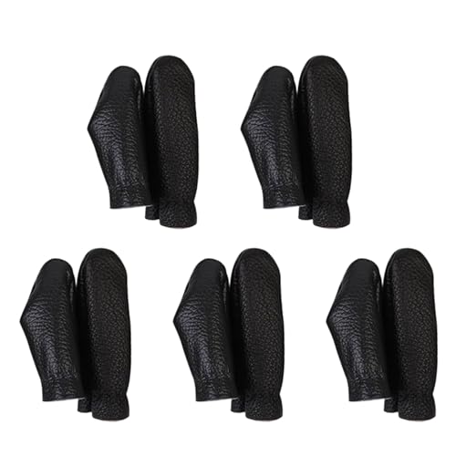 lxuebaix 5 Sets/10 Sets Fingerhut-Fingerschutz aus Leder für Daumen und Zeigefinger, Fingerhut/Schutz für Handnähen, Handarbeiten lxuebaix 5 Sets/10 Sets Fingerhut-Fingerschutz aus Leder für Daumen und Zeigefinger, Fingerhut/Schutz für Handnähen, Handarbeiten von lxuebaix