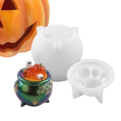 lyanny Halloween Silikon Gussform, Halloween Kesselform für Epoxidharz, Bastelform Für Kreativprojekte Kunstprojekte Schule Klassenzimmer Haus Fest lyanny Halloween Silikon Gussform, Halloween Kesselform für Epoxidharz, Bastelform Für Kreativprojekte Kunstprojekte Schule Klassenzimmer Haus Fest von lyanny