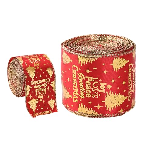 lyanny Weihnachtsband - Weihnachts Geschenkband Rolle | Bastelband Für Schleifen Ohrschmuck Haaraccessoires Kränze Blumengestecke lyanny Weihnachtsband - Weihnachts Geschenkband Rolle | Bastelband Für Schleifen Ohrschmuck Haaraccessoires Kränze Blumengestecke von lyanny