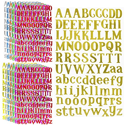14 Stück Buchstaben-Aufkleber, lyfLux bunte Geschenk-Buchstaben-Aufkleber, selbstklebende Buchstaben für DIY Scrapbook Geburtstagskarten Handwerk Schriftzug von lyfLux