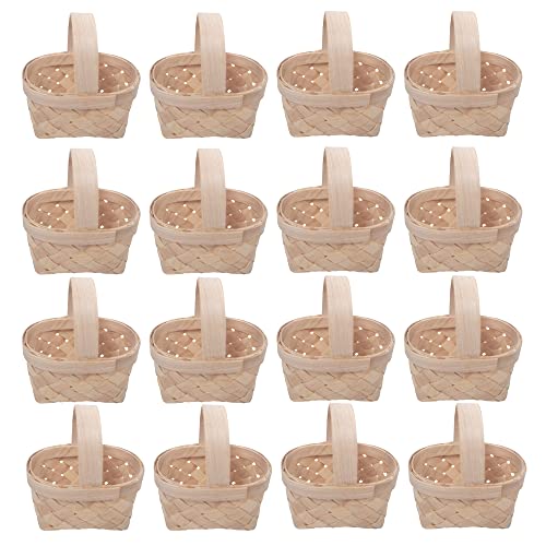 Mini Woven Körbe mit Griffen, 12 Stücke Hölzern Mini-gewebter Korb mit Griffen, Gewebte Aufbewahrung, Bauernhaus Kleine Korb, Dekorativer, Mini Szene Requisiten, für Hochzeit, Party, Garten Decor Mini Woven Körbe mit Griffen, 12 Stücke Hölzern Mini-gewebter Korb mit Griffen, Gewebte Aufbewahrung, Bauernhaus Kleine Korb, Dekorativer, Mini Szene Requisiten, für Hochzeit, Party, Garten Decor von Ylinwtech