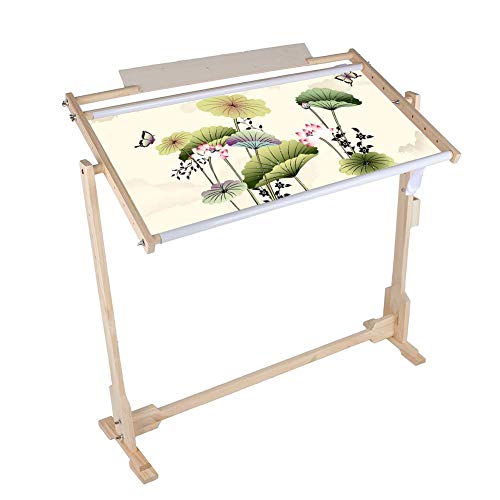 Lyrlody Kreuzstich Stickständer, Verstellbarer Holzrahmen, Eckig, Naturholz, 50 cm Lyrlody Kreuzstich Stickständer, Verstellbarer Holzrahmen, Eckig, Naturholz, 50 cm von lyrlody