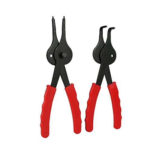 lyrlody 11 Teiliges Universelles Mechaniker Innen Außen Circlip Zange Werkzeugset Druckringzangen, Schwarze Oberfläche, für Autos, Lastwagen, Motorräder und Fahrzeuge von lyrlody