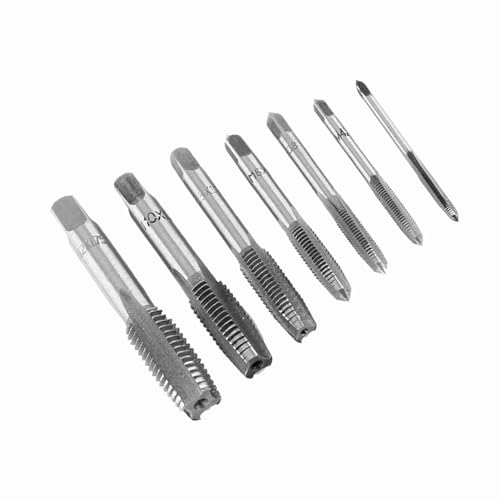 lyrlody 7pcs Metrische Gewinde -Tippset, M3 M4 M5 M6 M8 M10 M12, Lagerstahlschraubenschreiber für Holz, Kunststoff, Aluminium, Weich von lyrlody