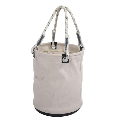 lyrlody Canvas Tool Bucket, Hochleistungskapazität, Kompakte Aufbewahrung, Exzellente Organisation, Langlebig und Resistent, Tragbar und Zuverlässig, aus Robuster Trockenwachs-Leinwand, Tragbar lyrlody Canvas Tool Bucket, Hochleistungskapazität, Kompakte Aufbewahrung, Exzellente Organisation, Langlebig und Resistent, Tragbar und Zuverlässig, aus Robuster Trockenwachs-Leinwand, Tragbar von lyrlody