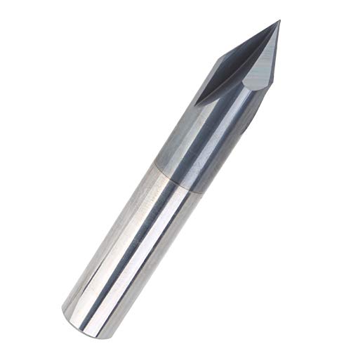 lyrlody Chamfer Router Bit, Wolframstahl CNC Router Bit, 3-Flute-Design für Effizientes Abkamm (D12*60°*75L) von lyrlody