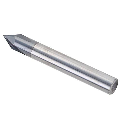 lyrlody Chamfer Router Bit, Wolframstahl CNC Router Bit, 3-Flute-Design für Effizientes Abkamm (D8*60°*60L) von lyrlody