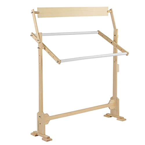 lyrlody Großer Stickständer mit Verstellbarem Holzrahmen für Kreuzstich-Nadelarbeiten, Drehbarer Stick-Kreuzstichrahmen-Ständer, Stickständer-Set lyrlody Großer Stickständer mit Verstellbarem Holzrahmen für Kreuzstich-Nadelarbeiten, Drehbarer Stick-Kreuzstichrahmen-Ständer, Stickständer-Set von lyrlody
