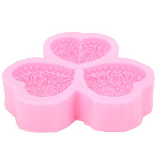 lyrlody Silikonschokoladenform Herzförmiger Backform für Kuchenseife Pizza Brot Mousse Schokoladenpudding Obsttorten Mikrowellenofen Kühlschrank Gefrierschrank Safer Geschirrspüler Sicheres BPA von lyrlody