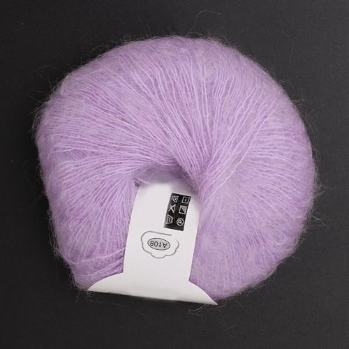 lyrlody Weiches Mohair -Strickmaterial, Handwaschbares, Leichtes Strickgarn für -Häkelgewinde, mit 30% Mohair, 20% Wolle, 50% Ballaststoffe. (16 Schneegrün) von lyrlody