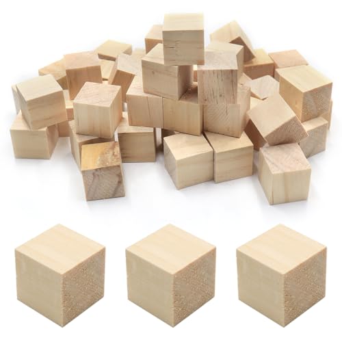 lyualma 150 Stück Holz Würfel Kleine 20x20x20mm Natürliche Bastelwürfel Holzblöcke zum Basteln Unbehandelte Blanko Holzklötze für DIY Malen Handwerk Dekoration von lyualma