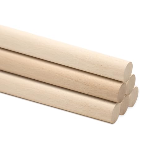 lyualma 6 Stück Holzdübel zum Basteln für DIY Handwerk Modellprojekte 2 x 30 cm Natürliche Rundstab Holz für Kunst und Heimwerker Laterne, Bastelartikel lyualma 6 Stück Holzdübel zum Basteln für DIY Handwerk Modellprojekte 2 x 30 cm Natürliche Rundstab Holz für Kunst und Heimwerker Laterne, Bastelartikel von lyualma