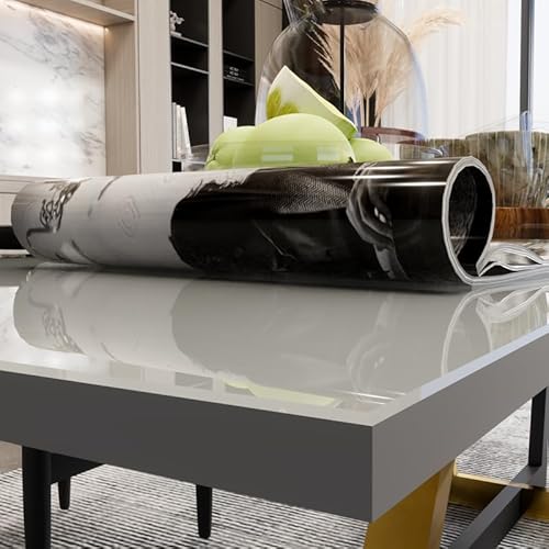 Mayda Tischfolie transparent 2 mm - Glasklar Folie Tischschutz - versch.Größen, Individuell Zuschneidbarer - Schutzfolie mit abgeschrägten Kanten für Tisch - Abwaschbare Tischdecke (B-90 x L-225 cm) von m Mayda