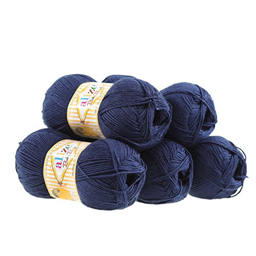 maDDma 5 x 100g Strickgarn ALIZE Baby Best uni Babywolle Wolle Antipilling 44 Farben, Farbe:58 navy blau maDDma 5 x 100g Strickgarn ALIZE Baby Best uni Babywolle Wolle Antipilling 44 Farben, Farbe:58 navy blau von maDDma