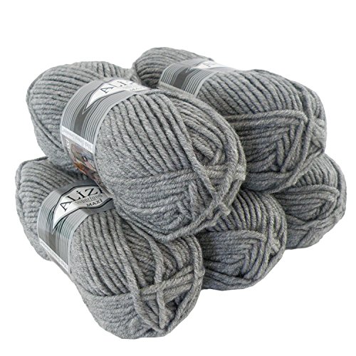 500g Strickgarn Strickwolle Alize Superlana Maxi 25% Wolle, Farbwahl, Farbe:21 grey melange 500g Strickgarn Strickwolle Alize Superlana Maxi 25% Wolle, Farbwahl, Farbe:21 grey melange von maDDma Alize Superlana Maxi