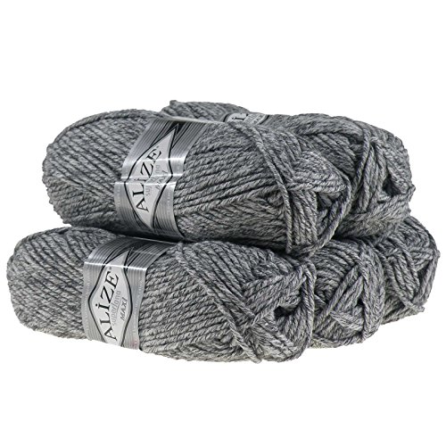 500g Strickgarn Strickwolle Alize Superlana Maxi 25% Wolle, Farbwahl, Farbe:801 grau meliert 500g Strickgarn Strickwolle Alize Superlana Maxi 25% Wolle, Farbwahl, Farbe:801 grau meliert von maDDma Alize Superlana Maxi