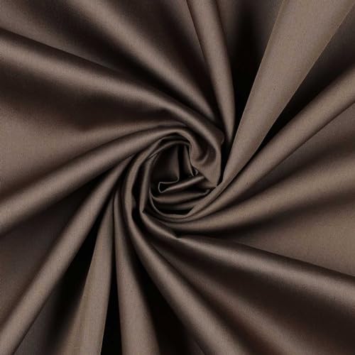 0,5m Baumwoll-Satin Baumwollstoff Satinstoff Meterware unifarben Oeko-Tex zertifiziert, Farbe:cappuccino von maDDma