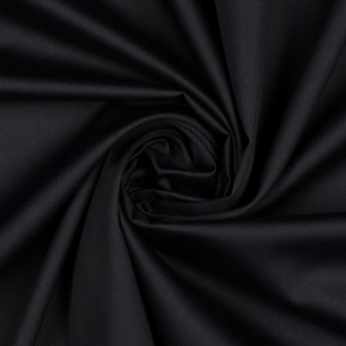 0,5m Baumwoll-Satin Baumwollstoff Satinstoff Meterware unifarben Oeko-Tex zertifiziert, Farbe:schwarz 0,5m Baumwoll-Satin Baumwollstoff Satinstoff Meterware unifarben Oeko-Tex zertifiziert, Farbe:schwarz von maDDma