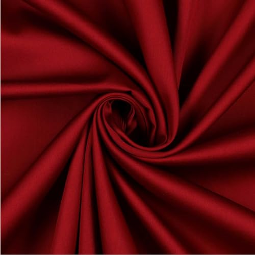 0,5m Baumwoll-Satin Baumwollstoff Satinstoff Meterware unifarben Oeko-Tex zertifiziert, Farbe:weinrot 0,5m Baumwoll-Satin Baumwollstoff Satinstoff Meterware unifarben Oeko-Tex zertifiziert, Farbe:weinrot von maDDma