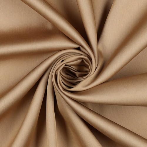0,5m Baumwoll-Satin Baumwollstoff Satinstoff Meterware unifarben Oeko-Tex zertifiziert, Farbe:beige 0,5m Baumwoll-Satin Baumwollstoff Satinstoff Meterware unifarben Oeko-Tex zertifiziert, Farbe:beige von maDDma