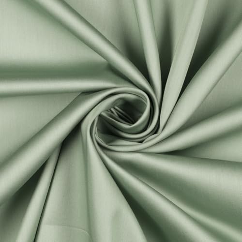 0,5m Baumwoll-Satin Baumwollstoff Satinstoff Meterware unifarben Oeko-Tex zertifiziert, Farbe:blassgrün 0,5m Baumwoll-Satin Baumwollstoff Satinstoff Meterware unifarben Oeko-Tex zertifiziert, Farbe:blassgrün von maDDma