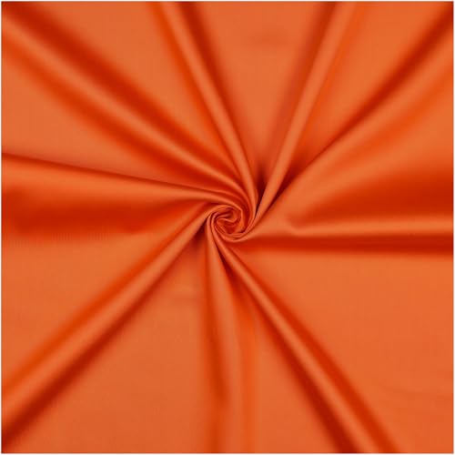 0,5m Baumwoll-Satin Baumwollstoff Satinstoff Meterware unifarben Oeko-Tex zertifiziert, Farbe:kürbisorange 0,5m Baumwoll-Satin Baumwollstoff Satinstoff Meterware unifarben Oeko-Tex zertifiziert, Farbe:kürbisorange von maDDma