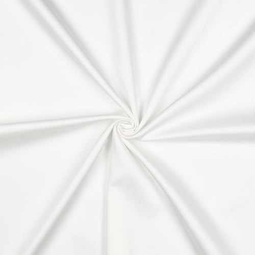 0,5m Baumwoll-Satin Baumwollstoff Satinstoff Meterware unifarben Oeko-Tex zertifiziert, Farbe:weiß 0,5m Baumwoll-Satin Baumwollstoff Satinstoff Meterware unifarben Oeko-Tex zertifiziert, Farbe:weiß von maDDma