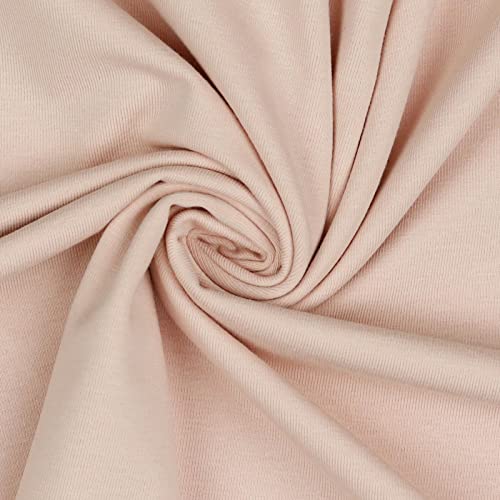 0,5m Bio Jersey Meterware Jerseystoff Baumwolle Oeko-Tex 67 Farben zur Auswahl, Farbe:011 - beigerosa 0,5m Bio Jersey Meterware Jerseystoff Baumwolle Oeko-Tex 67 Farben zur Auswahl, Farbe:011 - beigerosa von maDDma