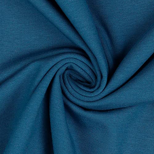 0,5m Bio Jersey Meterware Jerseystoff Baumwolle Oeko-Tex 67 Farben zur Auswahl, Farbe:018 - jeans 0,5m Bio Jersey Meterware Jerseystoff Baumwolle Oeko-Tex 67 Farben zur Auswahl, Farbe:018 - jeans von maDDma