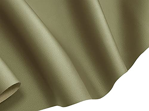 0,5m Kunstleder Stoff Meterware Lederimitat breite 142cm Möbelstoff Farbwahl, Farbe:olivgrün von maDDma