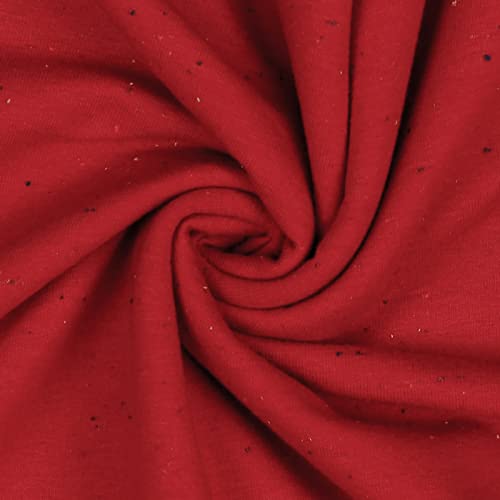 0,5m Sweat-Stoff Cosy Colours Meterware OEKO-TEX Sweatstoff Sweat Farbwahl, Farbe:009 - rot von maDDma