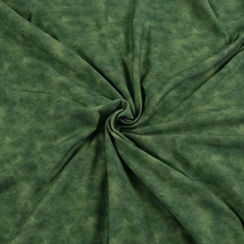 0,5m Sweat-Stoff marmoriert Meterware Oeko-Tex Sweatstoff Sweat Farbwahl, Farbe:020 - armeegrün von maDDma