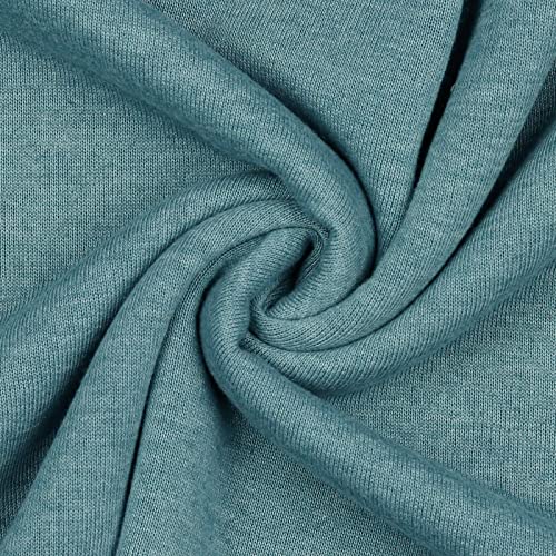 0,5m melierter Sweat-Stoff Meterware Oeko-Tex Sweatstoff Sweat Farbwahl, Farbe:032 - taubenblau von maDDma