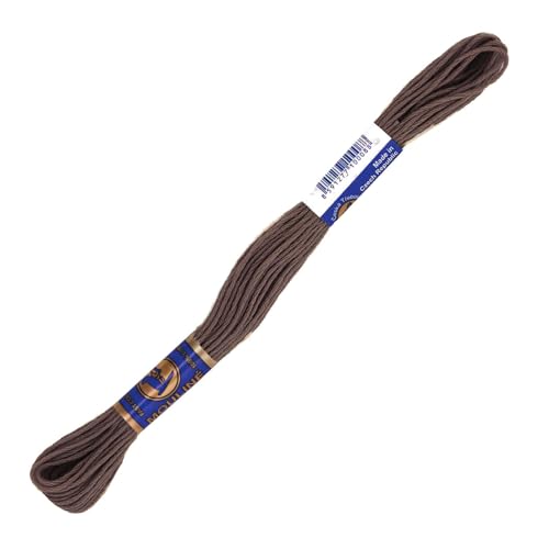 1 Docke Stickgarn 8m 2g Sticktwist 100% Baumwolle Stickerei Farbwahl Auswahl 5, Farbe :7672 rotbraun von maDDma