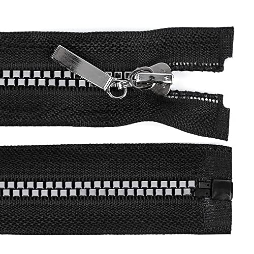 1 Profil-Reißverschluss 5mm Nonlock teilbar Würfel-Design Größenwahl Farbwahl, Größe:60cm, Farbe:schwarz silber 1 Profil-Reißverschluss 5mm Nonlock teilbar Würfel-Design Größenwahl Farbwahl, Größe:60cm, Farbe:schwarz silber von maDDma