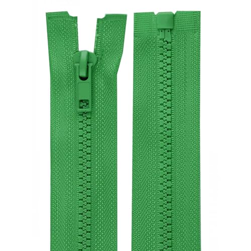 1 Reißverschluss Kunststoff-Profil 5mm 30cm teilbar Profilreißverschluss, Farbe:grün von maDDma