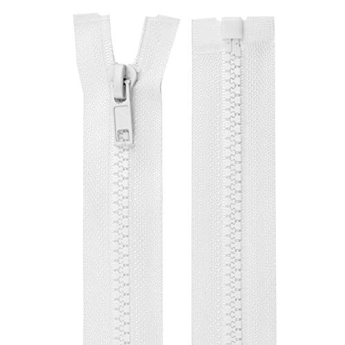 1 Reißverschluss Kunststoff-Profil 5mm 75 cm teilbar, Autolock, Farbwahl, Farbe:weiß 1 Reißverschluss Kunststoff-Profil 5mm 75 cm teilbar, Autolock, Farbwahl, Farbe:weiß von maDDma