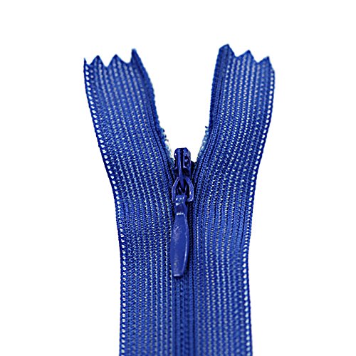 1 Reißverschluss spiral verdeckt, 18cm, unteilbar, unsichtbar, Farbe frei wählbar, Farbe:340 kornblumenblau von maDDma