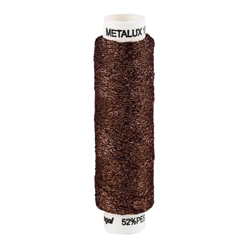 1 Spule Metallgarn Stickgarn Nähgarn 100m metallic Faden Effekt Applikation, Farbwahl, Farbe:braun 1 Spule Metallgarn Stickgarn Nähgarn 100m metallic Faden Effekt Applikation, Farbwahl, Farbe:braun von maDDma
